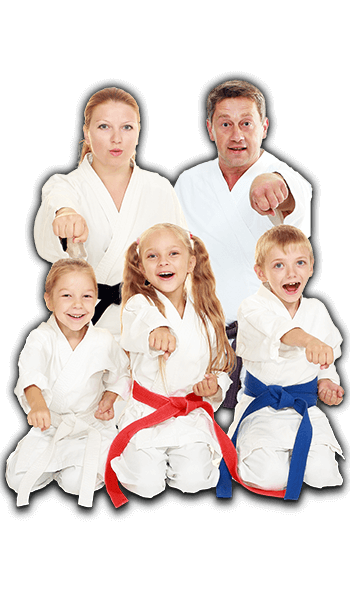 Martial Arts Lessons for Families in Gilbert AZ - Sitting Group Family Banner